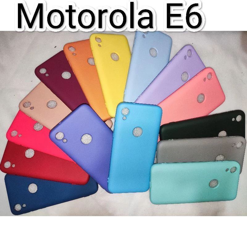 Capa Para Celular Motorola MOTO E6 Silicone Aveludada Com Proteção Na Câmera