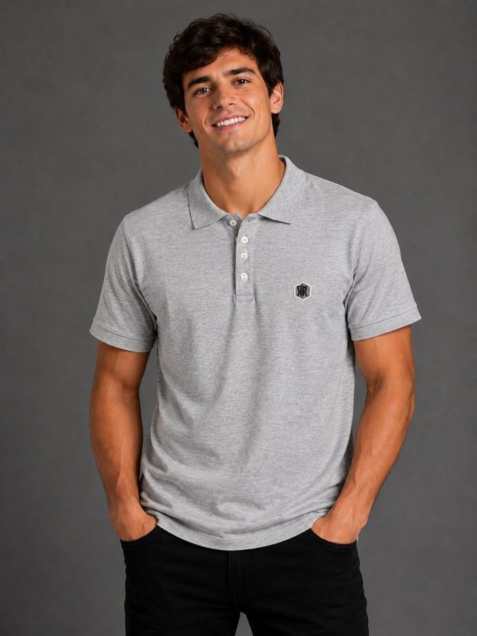 Camisa polo Tanker Cinza